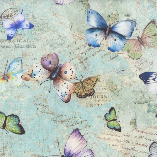 Timeless Treasures Fabrics Cosmic Butterfly Midnight Sparkling